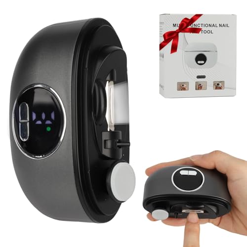 Electric Nail Clipper for All Ages with LED Light, 3-Speed Safety Trimmer