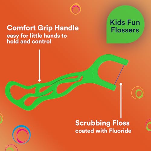 Kids Floss Picks Wild Fruit Flavor - 90 Count, Small Handle for Children