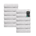 A1HC Wash Cloths Set (13x13 Inches), 500 GSM 100% Ring Spun Cotton, Oeko-TEX Green Certified, Zero Twist, Ultra Soft, Quick Dry & Highly Absorbent, Soft Washcloths (Bright White, 12 Piece Wash Cloth)