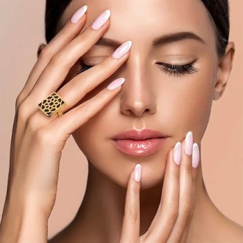 Medium Almond Faux Nail Tips Kit with Ocean Fish Design, 24 Pieces