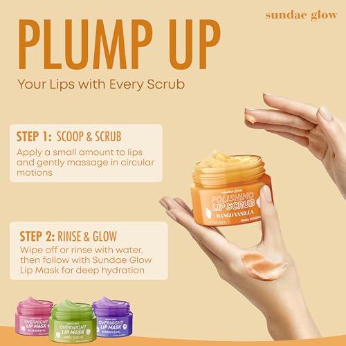 Mango Vanilla Lip Scrub – Gentle Exfoliating & Hydrating