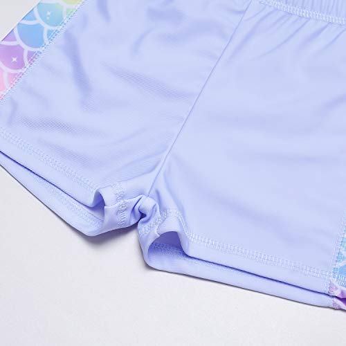 QPANCY Rash Guard for Girls Swimwear 2-Piece Mermaid Unicorn Swimsuit UPF 50+ UV