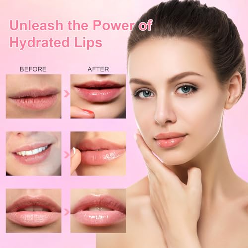 FUNNIR Lip Glowy Balm Stick,Moisturizing Lip Balm of Grape Scent