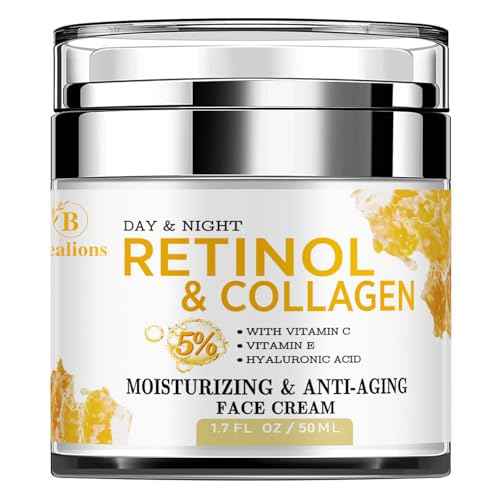 Retinol Cream for Face Anti Aging: Wrinkle Cream for Face Neck with Collagen Hyaluronic Acid - Night Moisturizer for Men Women - Facial Skin Care Christmas Gift for Mom Dad Sister