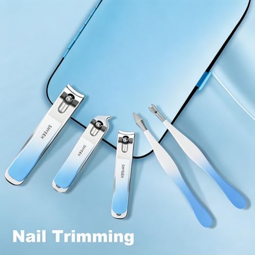 Portable 10-Piece High-Carbon Steel Manicure Set with Leather Case