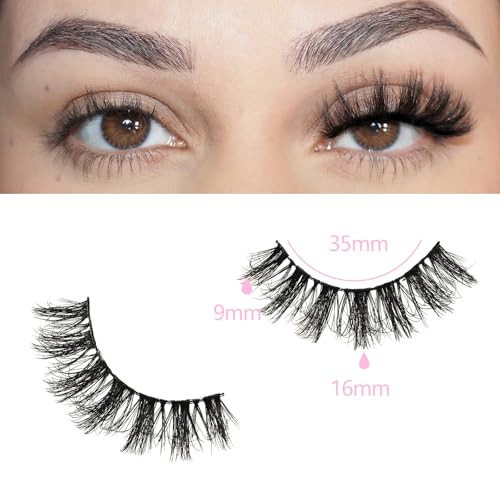 FARRED Fluffy Lashes 16mm Wispy Cat Eye - 14 Pairs