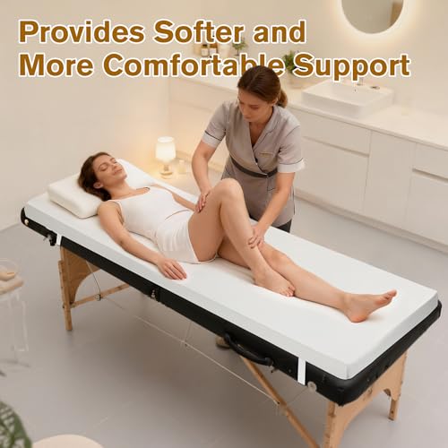 Massage Bed Topper 73x29x2 Inch Foam Pad with Removable Cover