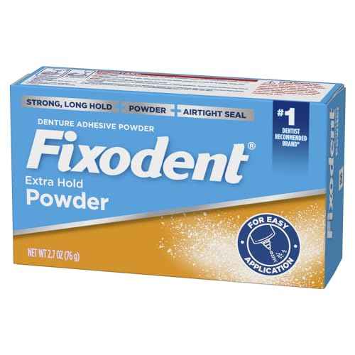 Fixodent Extra Hold Denture Adhesive Powder, 2.7 Ounce (Pack of 4)