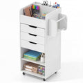 Tangkula Rolling Storage Cart with 3 Drawers & Shelves