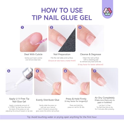SAVILAND Gel Nail Glue for Press-Ons - Strong, No UV Light Needed, 20g