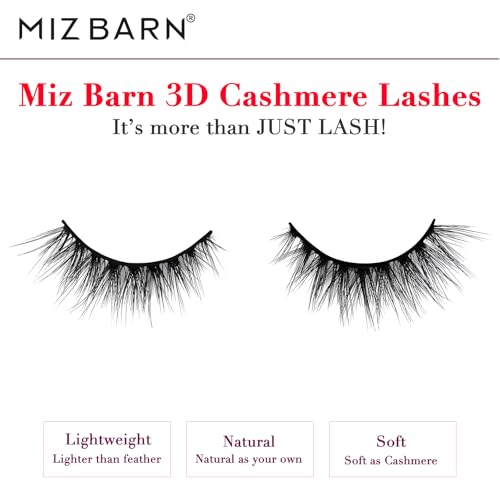 Miz Barn 3D Cashmere Lashes - 5 Pairs Cat Eye Wispy