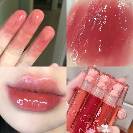 Bear Lip Gloss Set 6 Colors - Jelly Plumping Lip Tint