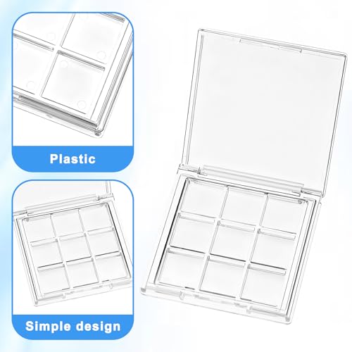Empty Makeup Palette Case Set, 9-Grid & 4-Grid Eyeshadow Organizer