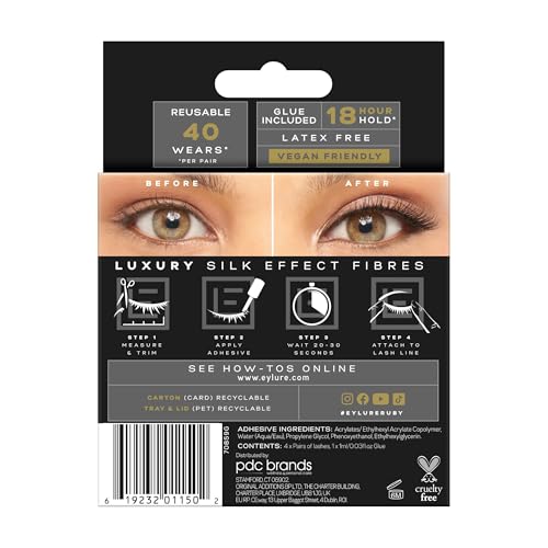 Eylure Luxe Faux Mink Ruby Eyelashes Multipack