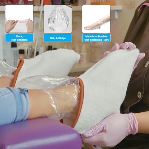 960 Count Paraffin Wax Bags - 12" x 17" Disposable Liners for Hand & Foot Treatments