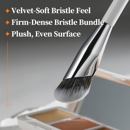 Angled Concealer Brush for Flawless Under Eye Makeup