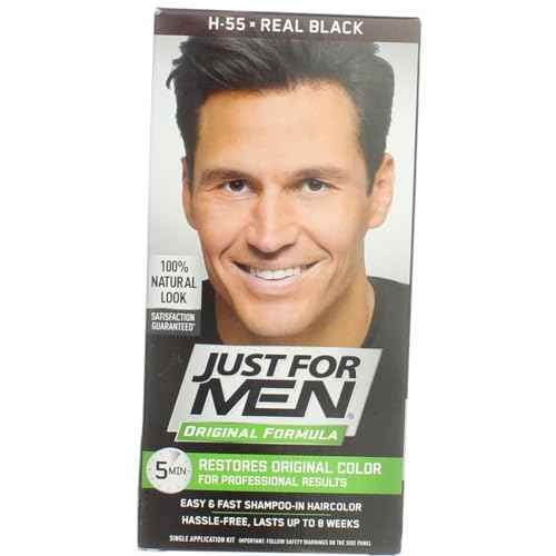 JUST FOR MEN Hair Color H-55 Real Black 1 Each (Pack of 5)