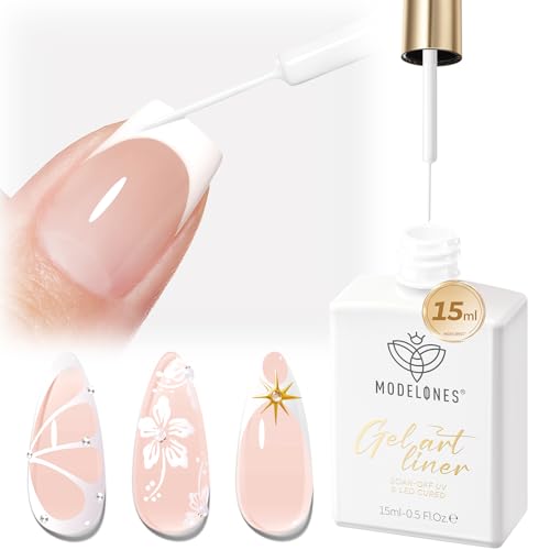 White French Tip Gel Polish Liner 15ml UV Soak Off