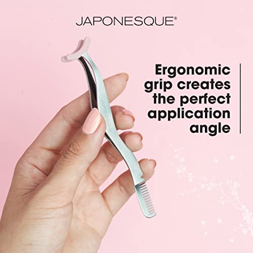 JAPONESQUE False Lash Applicator Tweezers with Built-in Comb