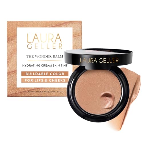 Laura Geller Wonder Balm Cream Blush - Honey Haze - Hydrating Multi-Use Color for Cheeks & Lips