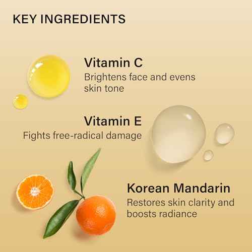 Melixir Mandarin Vitamin CE Hydration Cream, Niacinamide & Panthenol, Vitamin Capsules for Skin Radiance & Uneven Tone, Daily Face Moisturizer for Dry and Dull Skin, Korean Skincare (1.0 fl.oz./30ml)