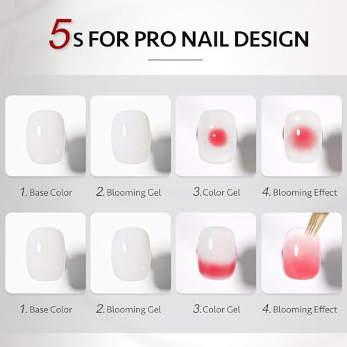 GAOY Clear Blooming Gel Polish - 16ml UV Cure Spreading Gel for DIY Nail Art