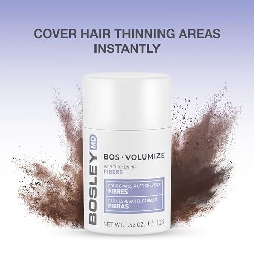 BosleyMD BOSVolumize Hair Thickening Fibers – Dark Brown