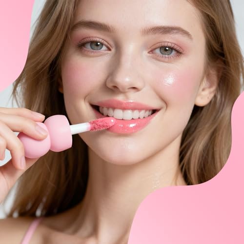 Color Nymph Lip Oil & Lip Gloss Set, Hydrating Non-Sticky Lip Makeup, Nourishing Lip Care with Jojoba Oil & Hyaluronic Acid, Glossy Pigmented Finish, #04 Ballet Pink