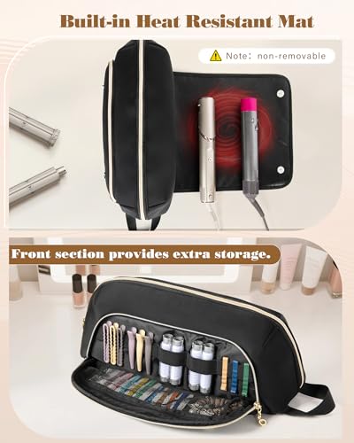 Marscamd Hair Tool Travel Bag with Heat Resistant Mat