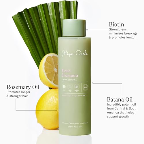 Rizos Curls Biotin & Rosemary Oil Shampoo for Strengthening & Anti-Shedding