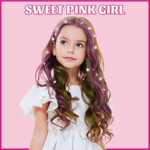 Temporary Hair Chalk Kit with Gem Stamper & Rhinestones