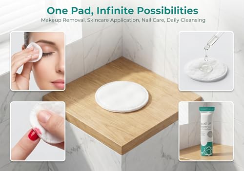 300 Cotton Rounds - Lint-Free, Soft Makeup Remover Pads