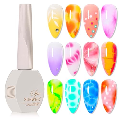 Clear Blooming Gel Nail Polish, 15ml Blossom Polish for Spreading