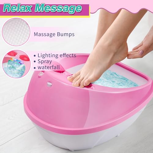 Kids Foot Spa and Nail Kit Set - Spa Day Kit for Girls, Includes Foot Soak Tub and Nail Dryer, Perfect Gift for Ages 5-12