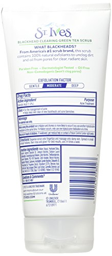 St. Ives Blackhead Clearing Scrub, Green Tea 6 oz (Pack of 4)