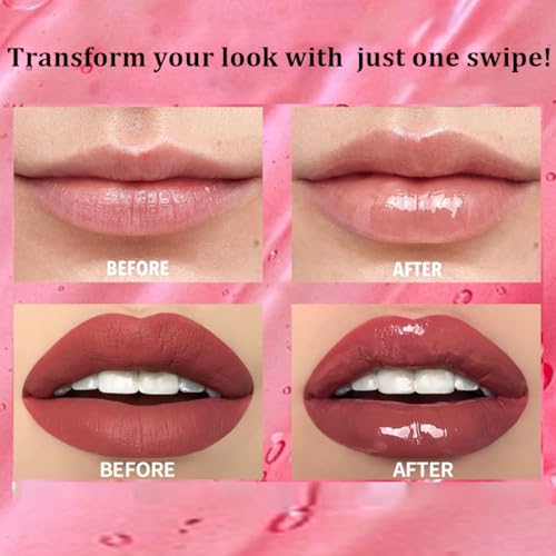 Color Changing Lip Oil - Fruit Lip Oil Pack, 3pcs Magic Color-Changing Lip Glow Oil, Hydrating Lip Gloss for Dry Lip Care Makeup