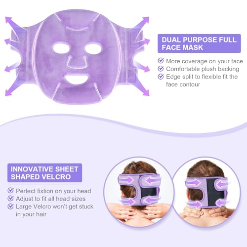 Cooling Ice Face Eye Mask Set | 7-in-1 Reusable Gel Packs