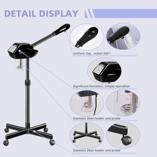 Professional Facial Steamer with Adjustable Height & Timer