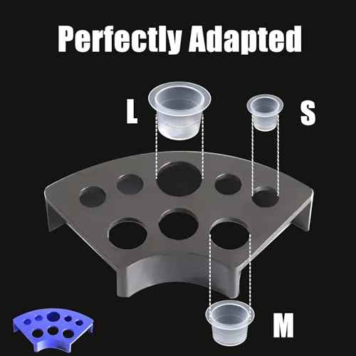 Tatoo Ink Caps Kit - SOTICA 500pcs Tattoo Ink Cups Mixed Size with 2pcs Tattoo Ink Holders Plastic Tattoo Cups with Holders for Tattoo Supplies