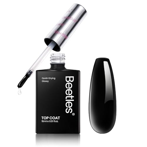 Beetles Clear Top Coat Nail Polish 15ml, Quick Dry & High Gloss