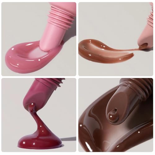 Fafamoon Peptide Lip Gloss Set - 5 Colors, Non-Sticky & Hydrating