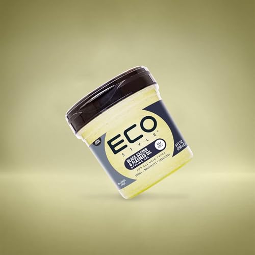 Eco Style Black Castor & Flaxseed Oil Styling Gel - 8 oz