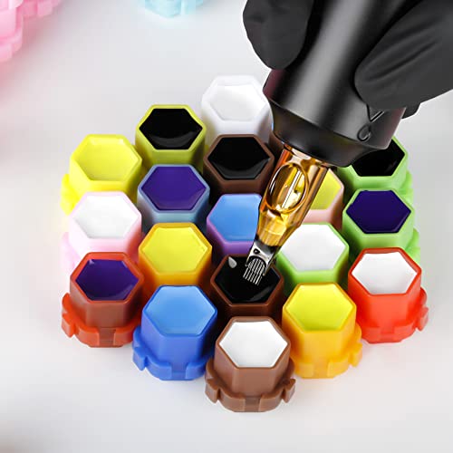 Tattoo Ink Caps 200pcs Anti-Spill Honeycomb Spliceable