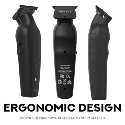 Supreme Trimmer Vader ST3778 ? Professional Cordless Barber Liner | 210 Min Runtime, 7000 RPM Motor, Zero Gap DLC T-Blade, USB-C Fast Charging | Beard, Hair & Body