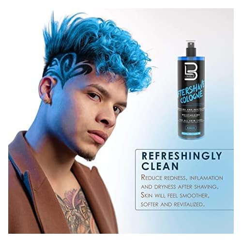 L3 Level 3 After Shave Spray Cologne - Softens Skin - Refreshes and Relieves Face and Skin - Styling Powder Included (Aqua)