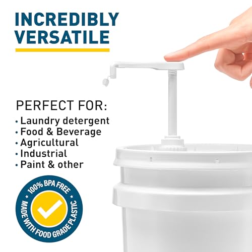 5-Gallon Bucket Pump Dispenser with Leak-Proof Cap