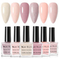 DouborQ 6 Colors Pink Nude Nail Polish Set - Long-lasting Manicure