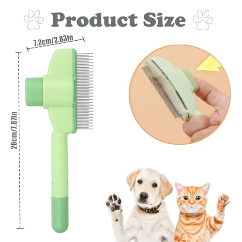 Pet Hair Removal Comb for Cats & Dogs - Flea, Tangle & Shedding Grooming Brush