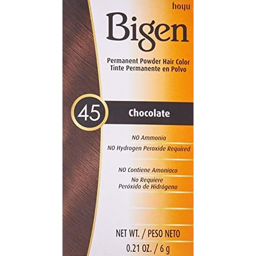 Bigen Permanent Powder Hair Color 45 Chocolate 1 ea (Pack of 4)