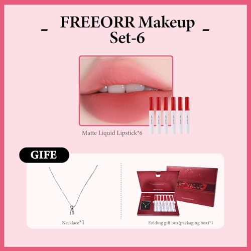 7-Piece Lipstick & Necklace Gift Set for Women